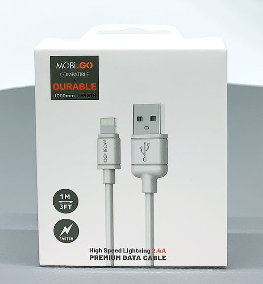 Mobigo 201L dual USB fast car charger with lightning cable