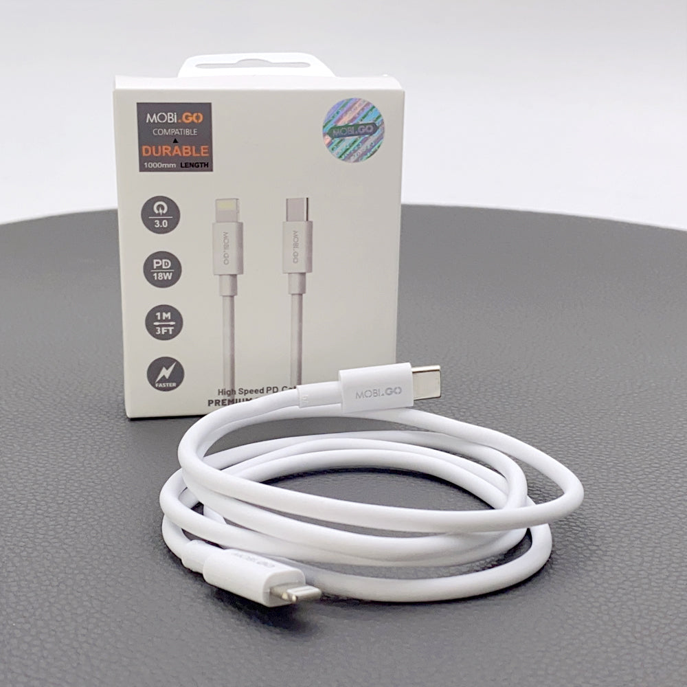 Mobigo 1m 18W PD Lightning to Type-C cable 201LC