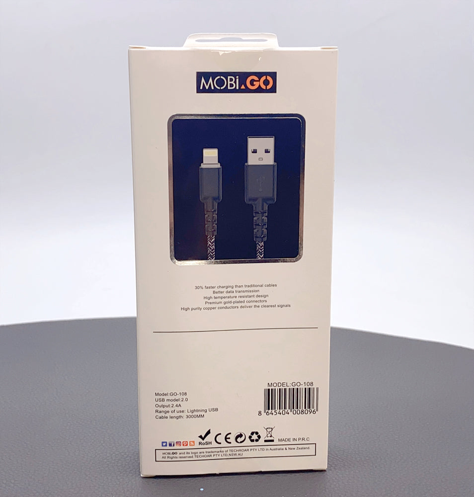 Mobigo 3m Lightning cable GO-108