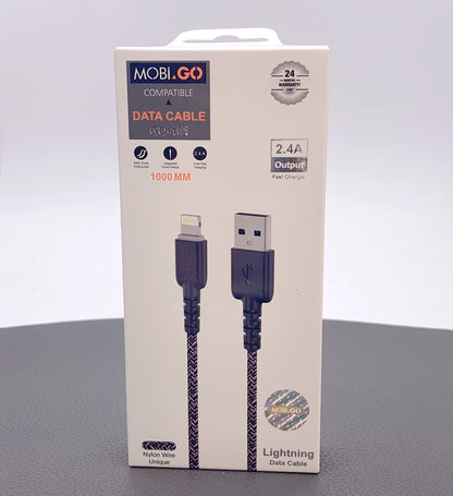 Mobigo 1m fast braided lightning cable GO-101