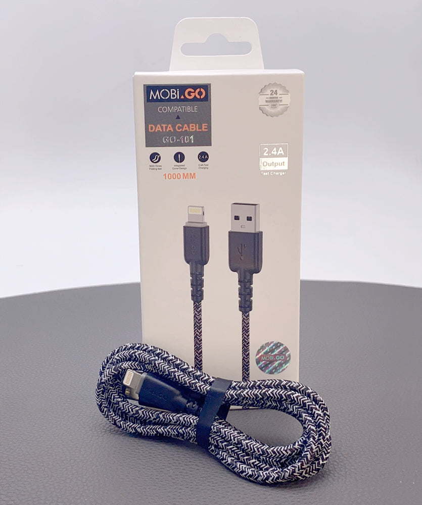 Mobigo 1m fast braided lightning cable GO-101