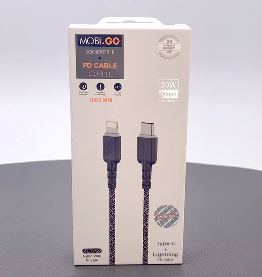 Mobigo 1m PD Type-C to lightning cable GO-1TL