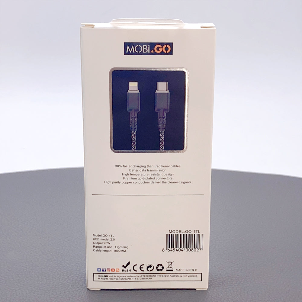 Mobigo 1m PD Type-C to lightning cable GO-1TL