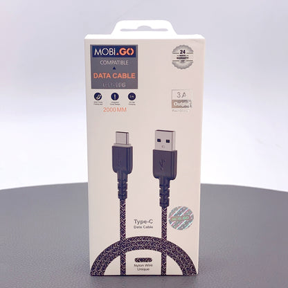 Mobigo 2m type-c fast braided cable GO-106