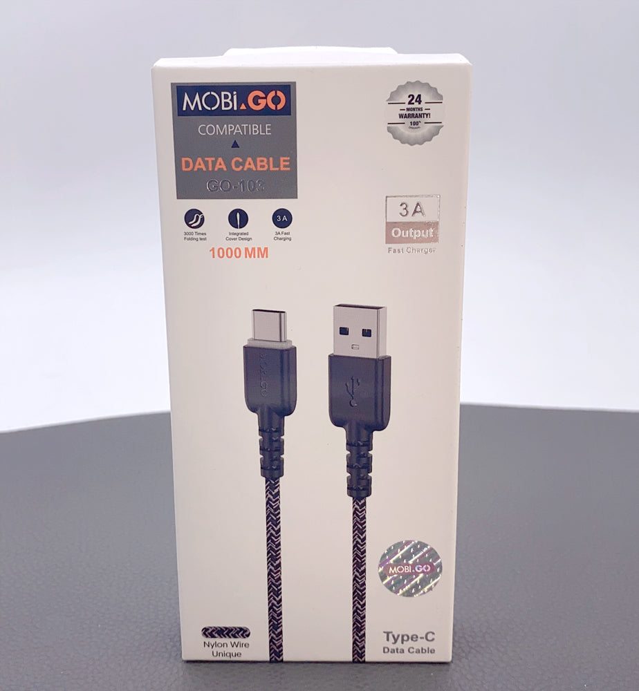 Mobigo 1m fast braided type-c cable GO-103