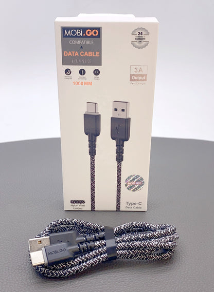 Mobigo 1m fast braided type-c cable GO-103