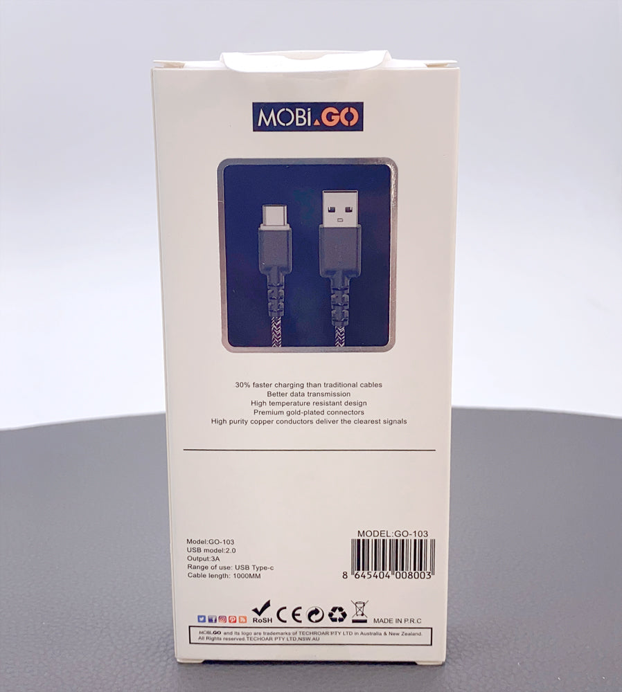 Mobigo 1m fast braided type-c cable GO-103