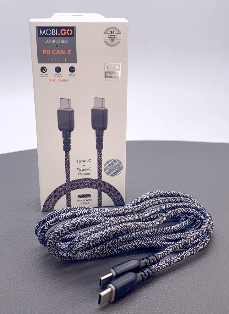 Mobigo 2m PD Type-C to Type-C cable GO-2TT