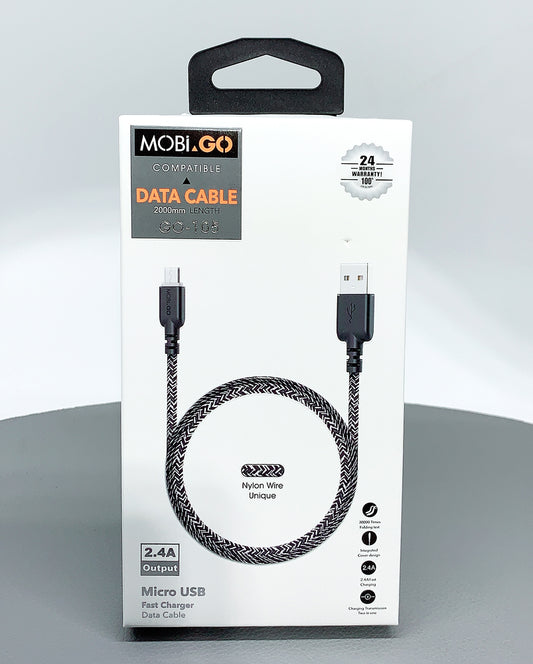 Mobigo GO-105/2M micro fast charger braided cable