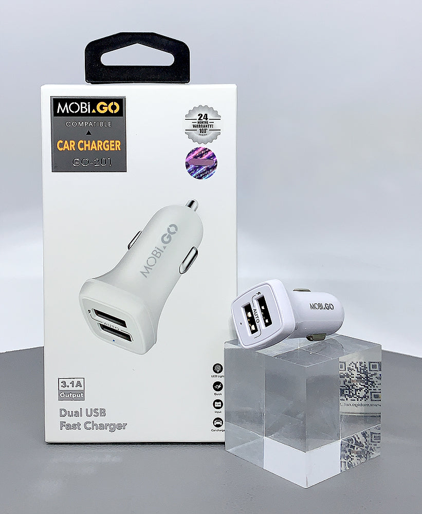 Mobigo GO-201 dual USB fast car charger