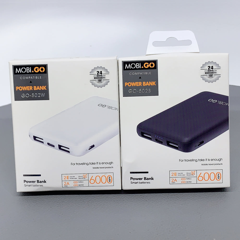 Mobigo GO-502B 6000mah smart batteries power bank