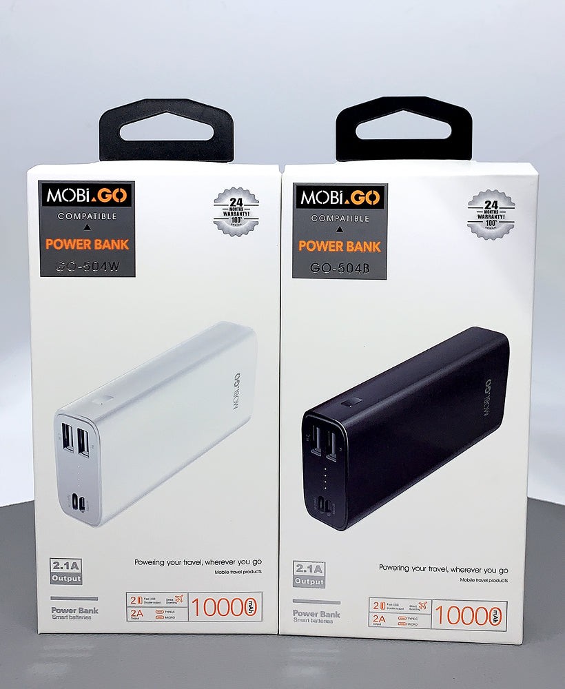 Mobigo GO-504B 10000mah smart batteries power bank